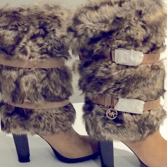 MICHAEL Michael Kors Shoes - Michael Kors Carlie Faux Fur Leather Boots